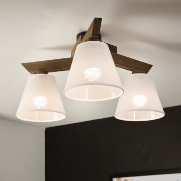Brilagi - LED Plafon ANTHONY 3xE14/40W/230V carvalho nogueira/branco