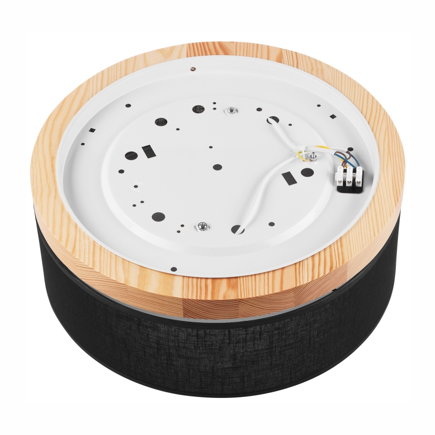 Brilagi - Luminária de Teto LED BELLADONNA 2xE27/15W/230V diâmetro 40 cm preto/pinho