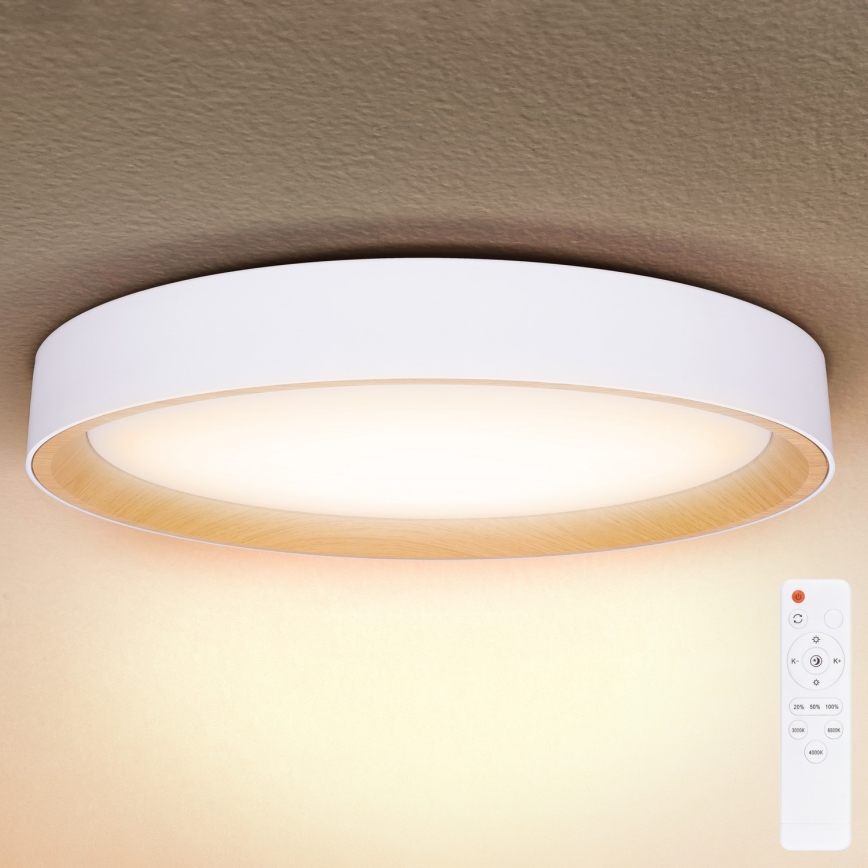 Brilagi - Candeeiro de tecto LED dimerizável LARIOS LED/72W/230V branco Ø 59 cm + controlo remoto