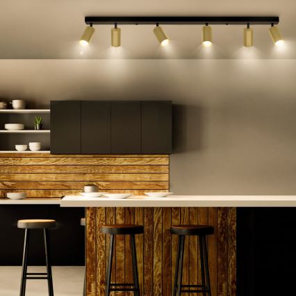 Brilagi - Spot LED dimável SELE GOLDEN 6xGU10/6,5W/230V 2700-6500K preto/dourado