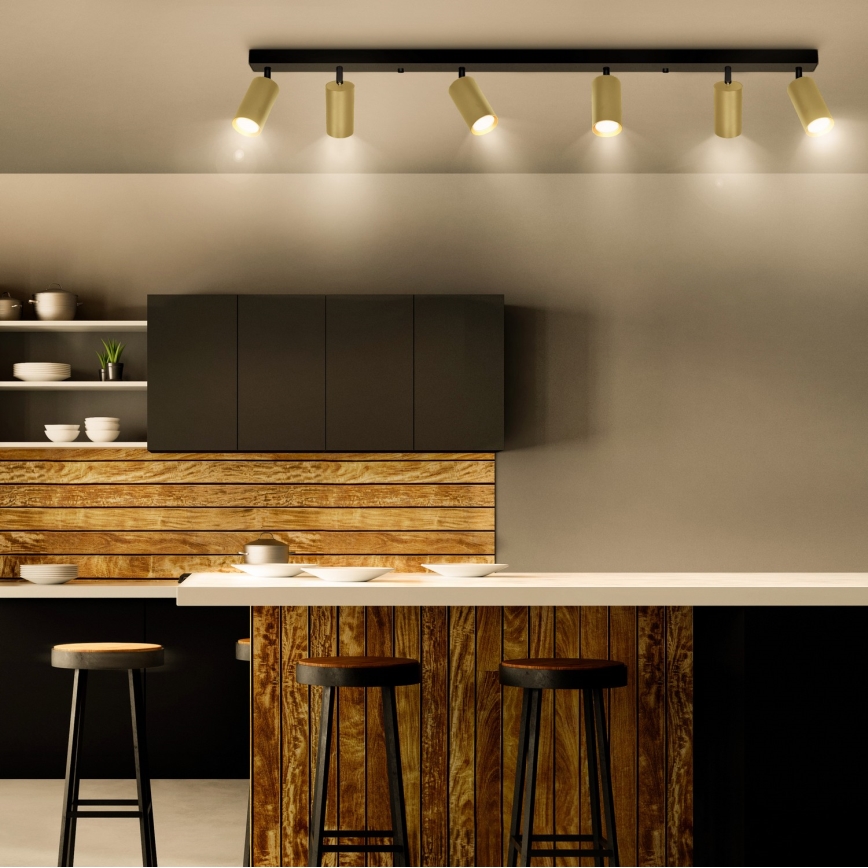 Brilagi - Spot LED dimável SELE GOLDEN 6xGU10/6,5W/230V 2700-6500K preto/dourado