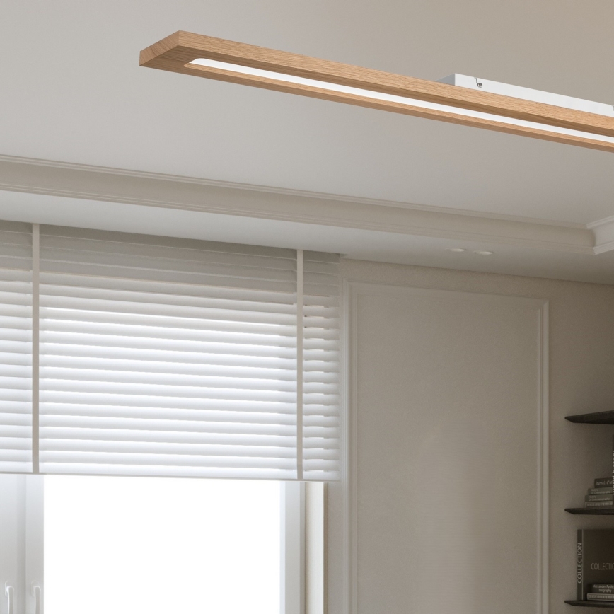 Brilagi - LED RGBW Painel com regulação WOODY FRAME LED/34W/230V 11,5x123 cm 2700-6500K carvalho + comando