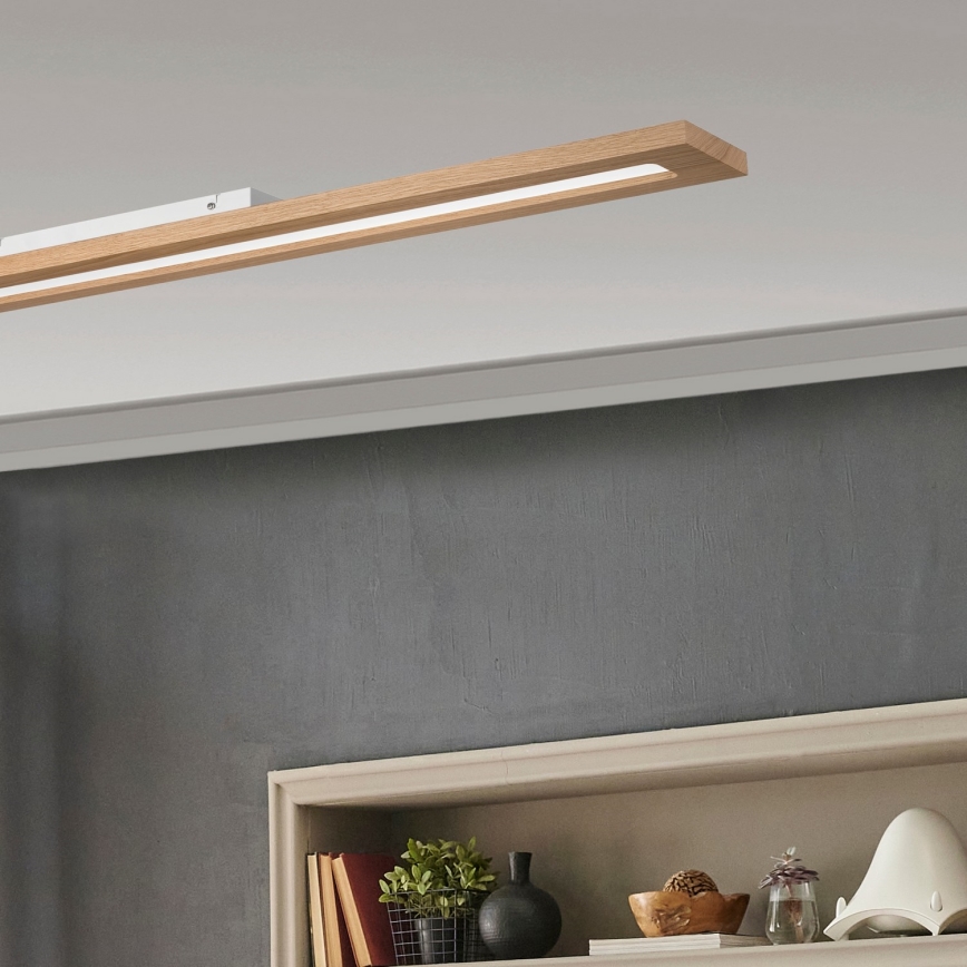 Brilagi - LED RGBW Painel com regulação WOODY FRAME LED/34W/230V 11,5x123 cm 2700-6500K carvalho + comando