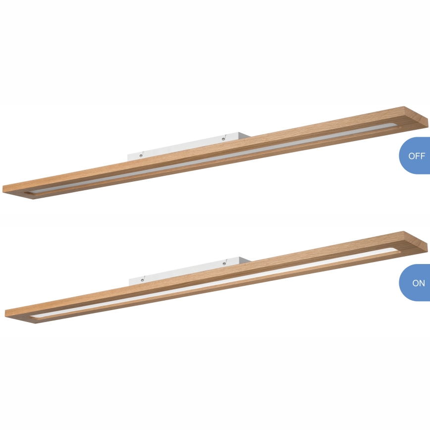 Brilagi - LED RGBW Painel com regulação WOODY FRAME LED/34W/230V 11,5x123 cm 2700-6500K carvalho + comando
