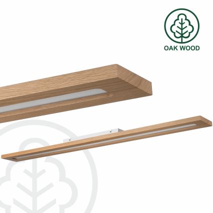 Brilagi - LED RGBW Painel com regulação WOODY FRAME LED/34W/230V 11,5x123 cm 2700-6500K carvalho + comando