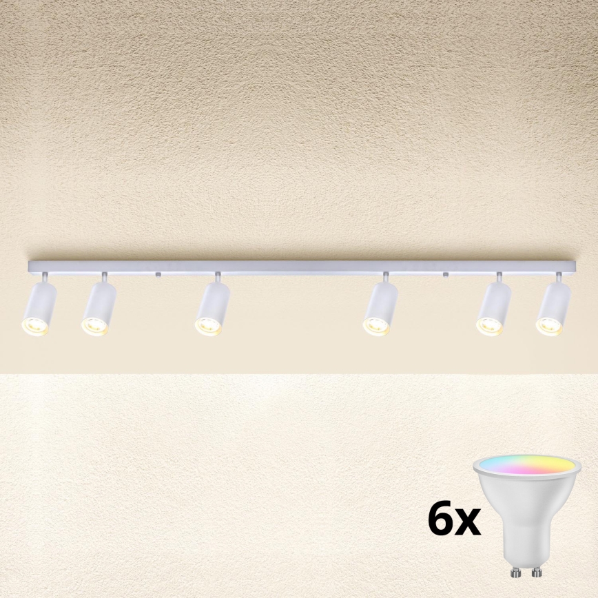 Brilagi - Luminária de embutir LED RGBW dimerizável SELE 6xGU10/6,5W/230V 2700-6500K branca