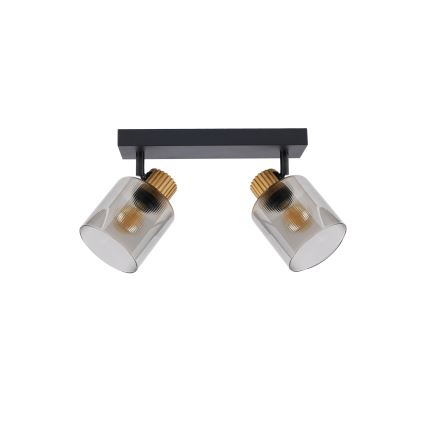 Brilagi - Luminária de focos HYGGE 2xE14/15W/230V preto/fumado