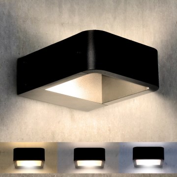 Brilagi - Luminária de parede LED exterior BARI LED/7W/230V 3000/4000/6000K preta IP54