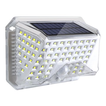 Brilagi - Luminária de parede solar LED com sensor de movimento e crepúsculo WALLIE LED/4W/5,5V 1200 mAh 6500K IP64 prata