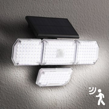 Brilagi - Luminária de parede solar LED com sensor de movimento e crepúsculo WALLIE LED/5W/5,5V 2400 mAh IP65