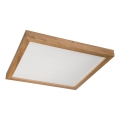 Brilagi - Luminária de tecto LED para casa de banho WOODY FRAME LED/40W/230V 60x60 cm IP44 carvalho