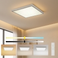 Brilagi - Luminária de tecto para casa de banho LED regulável FRAME SMART LED/50W/230V 60x60 cm 3000-6000K IP44 prateada + controlo remoto