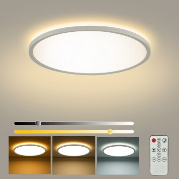 Brilagi - Luminária de teto dimerizável ULTRA SLIM LED/24W/230V 2700-6500K Ø 42 cm branca + controlo remoto