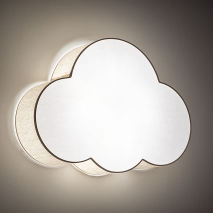 Brilagi - Luminária de teto infantil NIMBUS LINEN 4xE27/15W/230V 46x63 cm bege