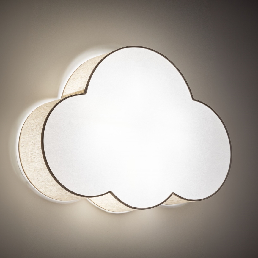 Brilagi - Luminária de teto infantil NIMBUS LINEN 4xE27/15W/230V 46x63 cm bege