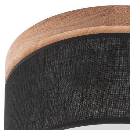 Brilagi - Luminária de Teto LED BELLADONNA 1xE27/15W/230V diâmetro 30 cm preto/carvalho