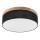 Brilagi - Luminária de Teto LED BELLADONNA 3xE27/15W/230V diâmetro 50 cm preto/carvalho