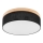 Brilagi - Luminária de Teto LED BELLADONNA 3xE27/15W/230V diâmetro 50 cm preto/pinho