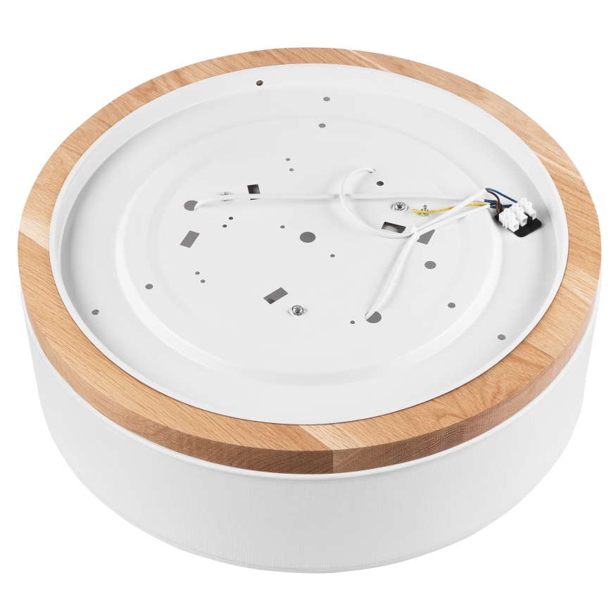Brilagi - Luminária de Teto LED BELLADONNA 3xE27/15W/230V diâmetro 50 cm branco/carvalho