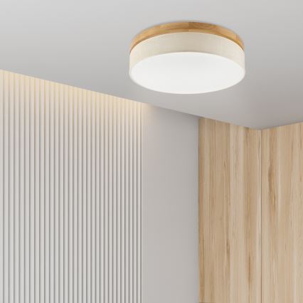 Brilagi - Luminária de teto LED BELLADONNA LED/36W/230V diâmetro 50 cm creme/ Carvalho