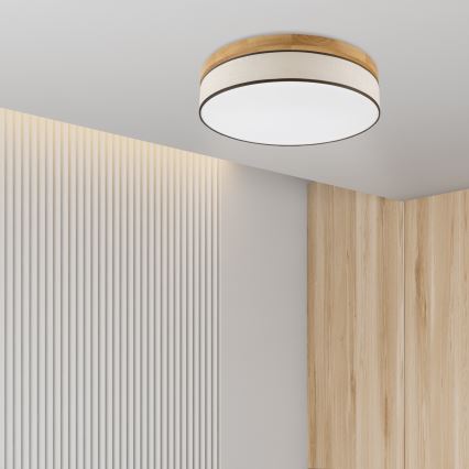 Brilagi - Luminária de Teto LED BELLADONNA LED/36W/230V diâmetro 50 cm creme/carvalho