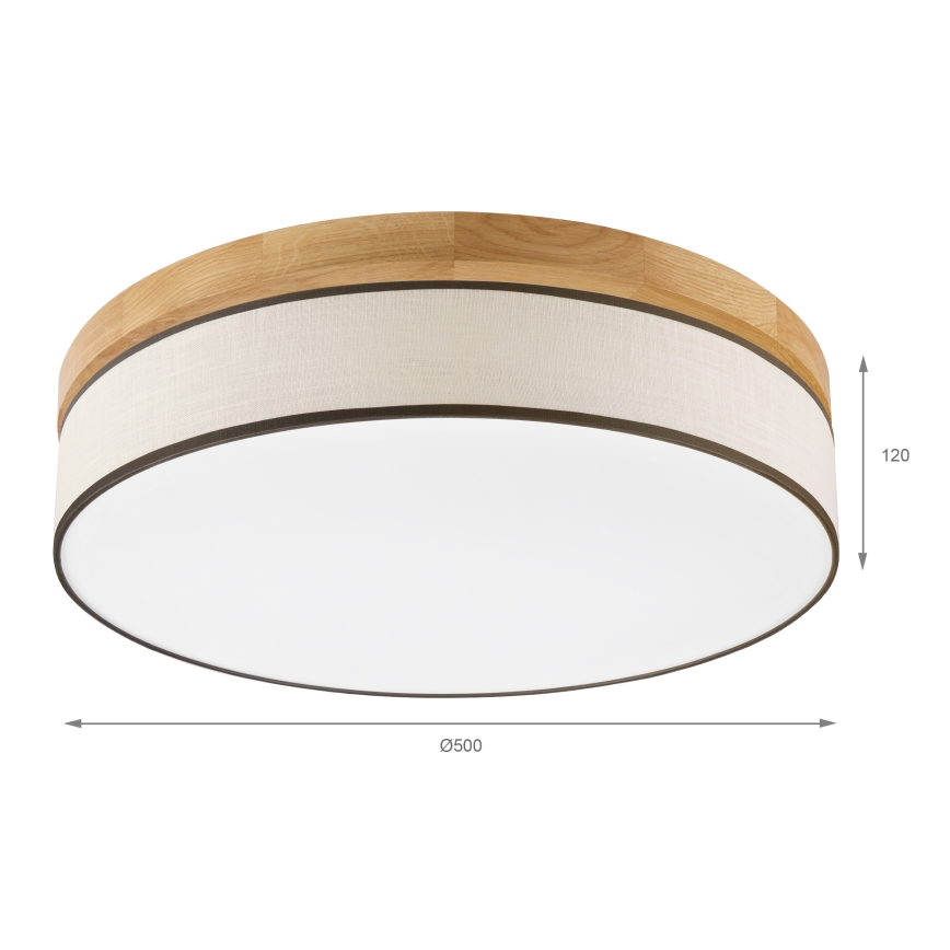 Brilagi - Luminária de Teto LED BELLADONNA LED/36W/230V diâmetro 50 cm creme/carvalho