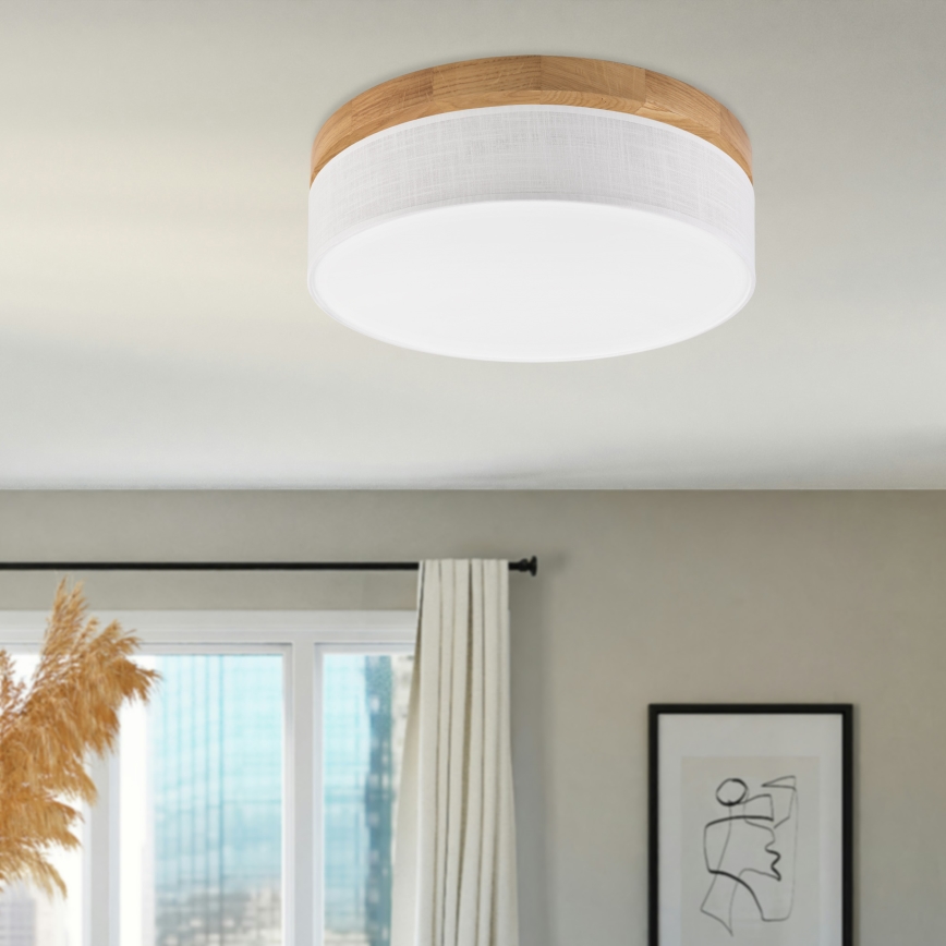 Brilagi - Luminária de teto LED BELLADONNA LED/36W/230V Ø 40 cm branca/cerne