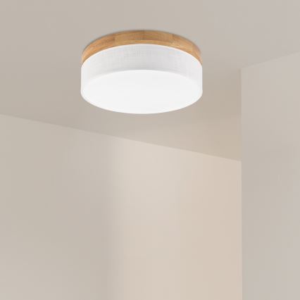 Brilagi - Luminária de teto LED BELLADONNA LED/36W/230V Ø 40 cm branca/cerne