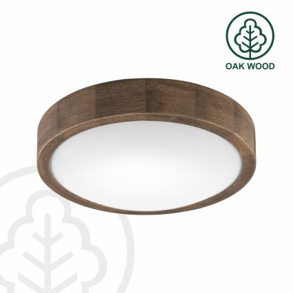 Brilagi - Luminária de Teto LED CARVALHO SLIM 1xE27/60W/230V carvalho nogueira diâmetro 27 cm