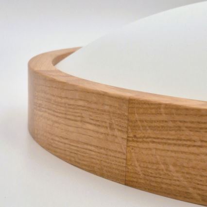 Brilagi - Luminária de Teto LED CARVALHO SLIM 2xE27/60W/230V carvalho diâmetro 37 cm