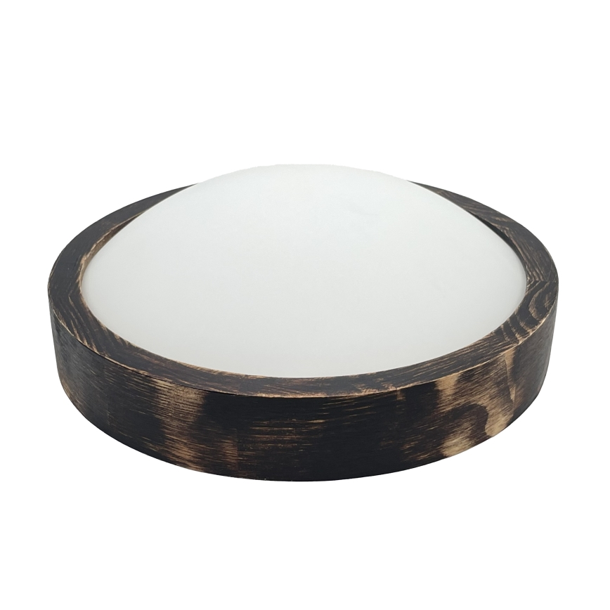 Brilagi - Luminária de teto LED CARVALHO SLIM SMOKEY LED/20W/230V, acabamento carvalho, diâmetro 27,5 cm