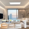 Brilagi - Luminária de teto LED dimerizável para casa de banho FRAME SMART LED/30W/230V 30x60 cm 3000-6000K IP44 branca + controlo remoto