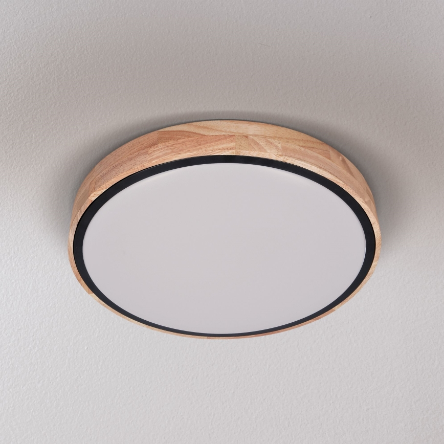Brilagi - Luminária de teto LED dimmerizável GLORIA LED/48W/230V 3000-6500K carvalho diâmetro 40 cm + controlo remoto