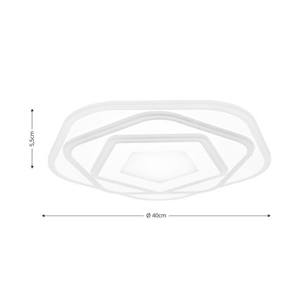 Brilagi - Luminária de teto LED dimmerizável MODERN LED/64W/230V 2700-6500K diâmetro 40 cm + controlo remoto