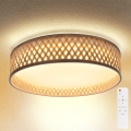 Brilagi - Luminária de teto LED dimmerizável CAMILA LED/48W/230V 3000-6500K bambu Ø 40 cm + comando à distância