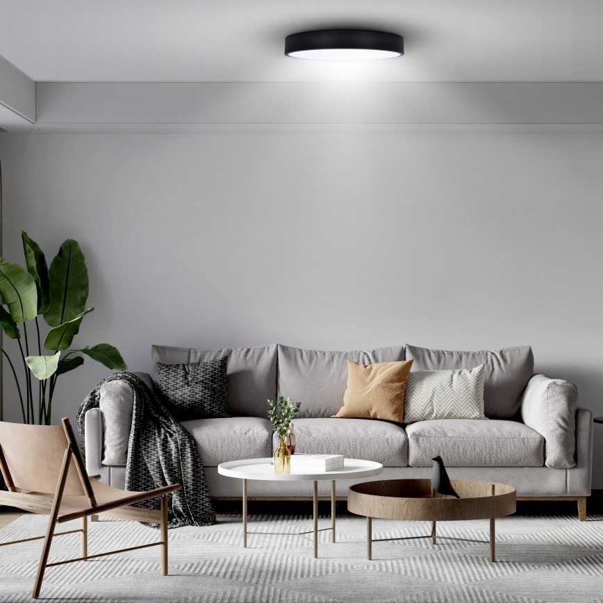 Brilagi - Luminária de Teto LED POOL LED/36W/230V 3000/4500/6000K diâmetro 30 cm preta