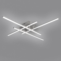 Brilagi - Luminária de teto LED STRIPES LED/37W/230V 68x68 cm prata