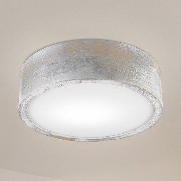 Brilagi - Luminária de teto PINO 1xE27/15W/230V pinho/prateado Ø 27,5 cm