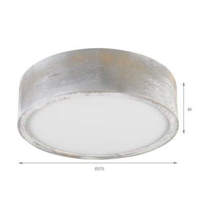 Brilagi - Luminária de teto PINO 1xE27/15W/230V pinho/prateado Ø 27,5 cm
