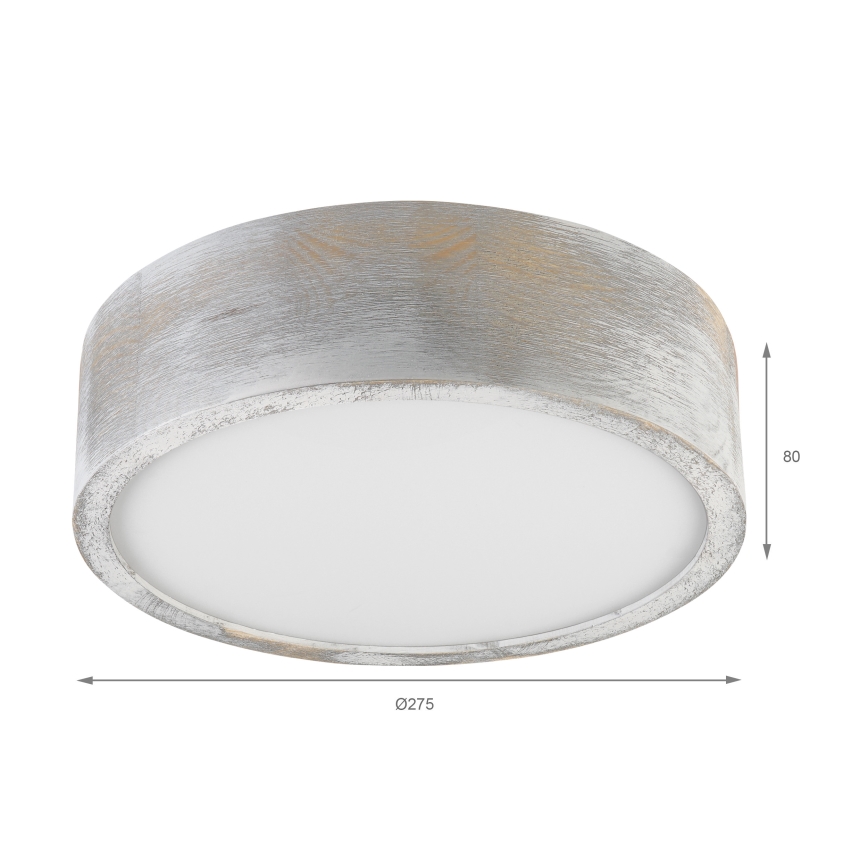 Brilagi - Luminária de teto PINO 1xE27/15W/230V pinho/prateado Ø 27,5 cm