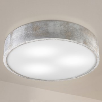 Brilagi - Luminária de teto PINO 3xE27/15W/230V, pinho/prateada Ø 47,5 cm