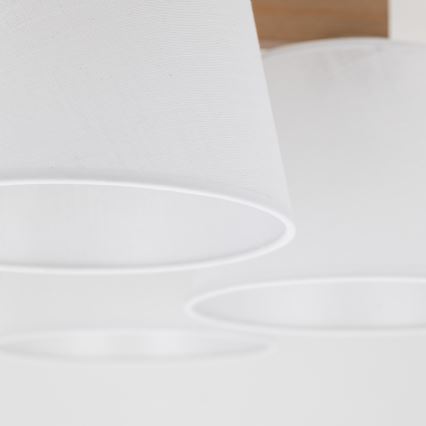 Brilagi - Luminária de teto sobreposta LATTE SABIA 5xE27/60W/230V pinho/branco