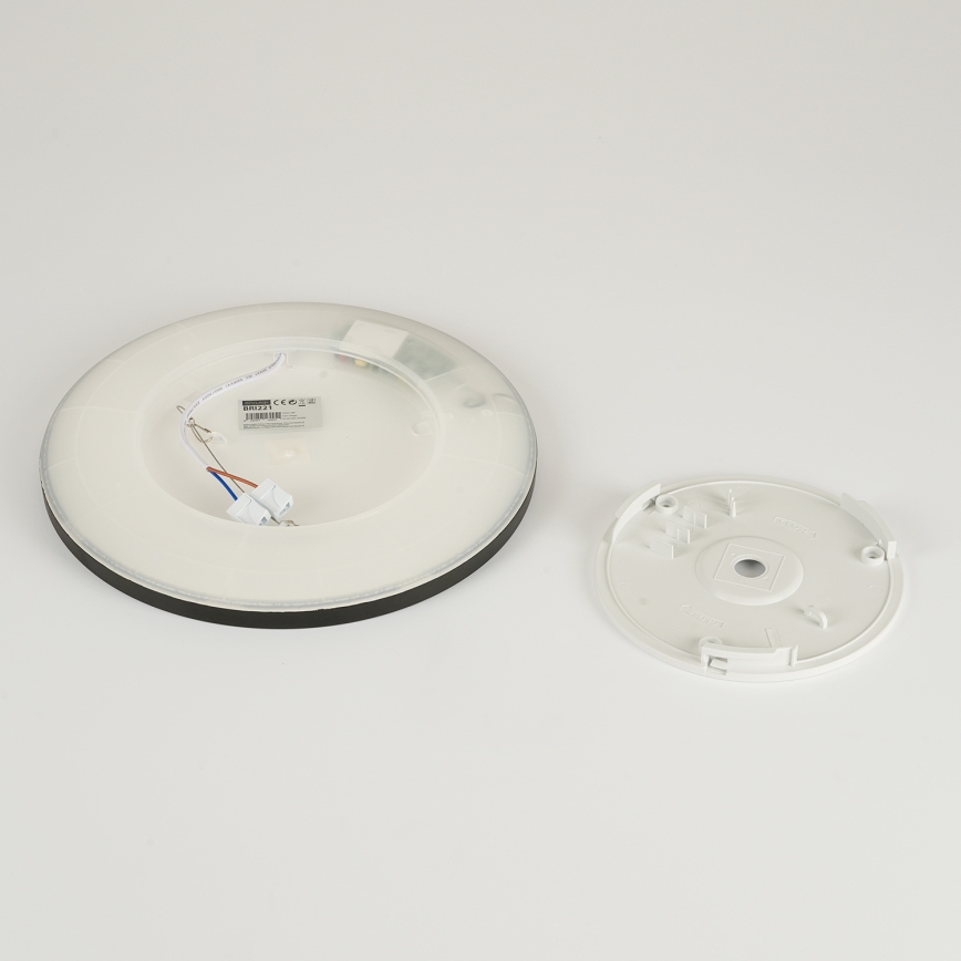 Brilagi - Luminária de teto LED dimmerizável ULTRA SLIM LED/18W/230V 2700-6500K diâmetro 30 cm preta + comando à distância