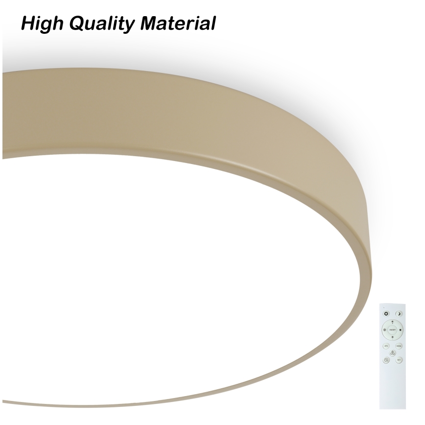 Brilagi - Luminária de tecto LED regulável POOL SMART LED/60W/230V 3000-6000K Ø 50 cm Wi-Fi Tuya bege + controlo remoto