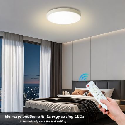 Brilagi - Luminária de teto LED regulável POOL LED/60W/230V 3000-6000K diâmetro 60 cm branca + controlo remoto