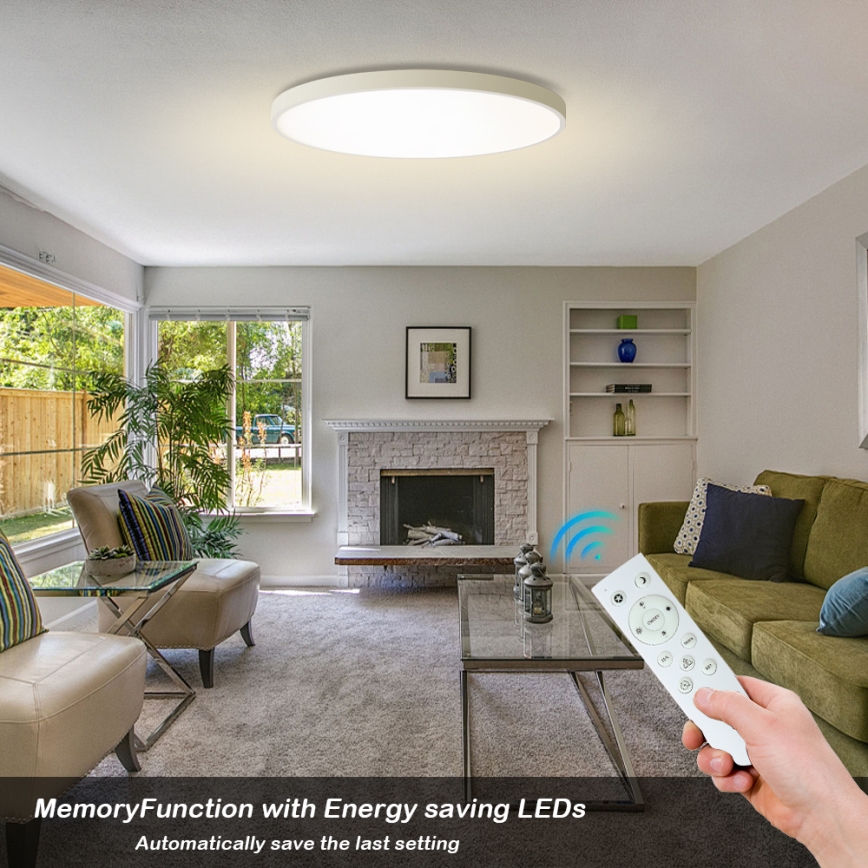 Brilagi - Luminária de teto LED dimerizável POOL SMART LED/128W/230V 3000-6000K diâmetro 100 cm Wi-Fi Tuya branco + controlo remoto