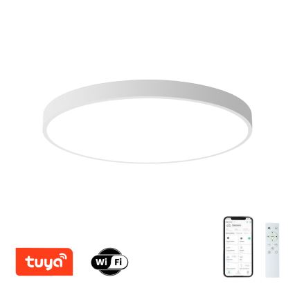 Brilagi - Luminária de teto LED dimerizável POOL SMART LED/128W/230V 3000-6000K diâmetro 100 cm Wi-Fi Tuya branco + controlo remoto