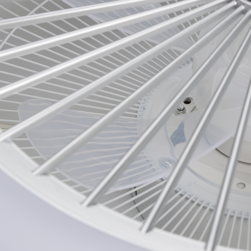 Brilagi - Luminária LED Regulável com Ventilador RONDA LED/48W/230V 3000-6000K prata + comando à distância