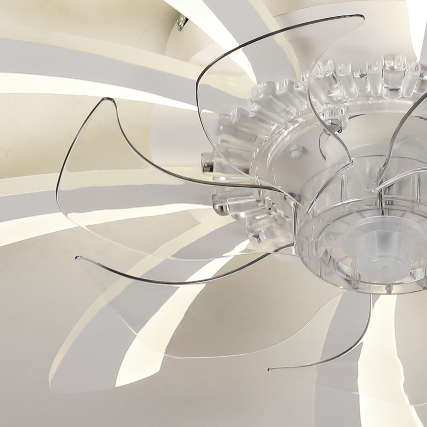 Brilagi - Luminária de teto LED dimmerizável com ventilador LED/50W/230V 3000-6500K branco + controlo remoto