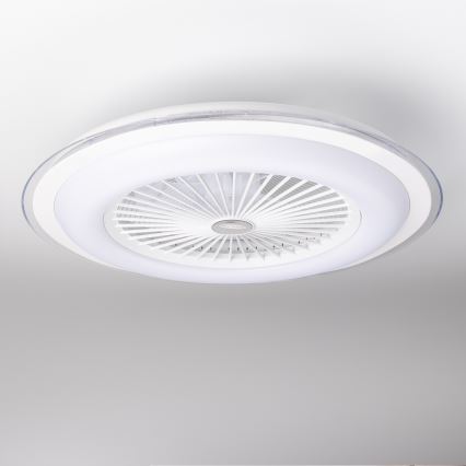 Brilagi - Luminária LED Regulável com Ventilador RONDA LED/48W/230V 3000-6000K branco + comando à distância